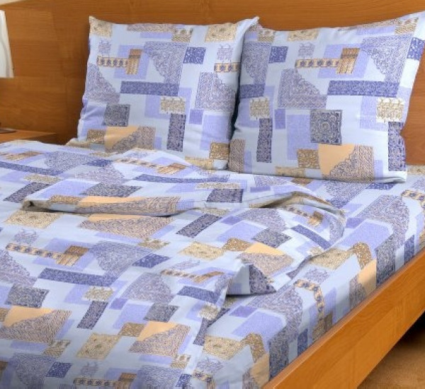 Постельное белье из бязи 110г  Арабеска голубая 
