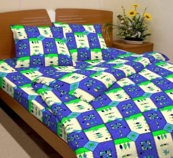 Постельное белье из бязи 110г Конвертик синий 