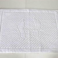 Полотенце махровое белое 650г/м2 (50х70), "ножки"