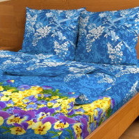 КПБ бязь цветная 125г/м2 Семейный (прос.200х220,под.147х210( 2шт),нав.70х70( 2шт))
